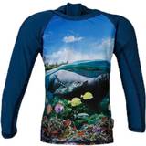 UV-beskyttelse Badetøj Molo Nemo Rashguard Blue, Unisex, Tøj, T-shirt, Svømning, Blå