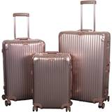 Guld Kuffertsæt Borg Living kufferter 3 rejsekufferter