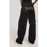 Juicy Couture Bukser & Shorts Juicy Couture Diamante Velour Cargo Track Pants, Black