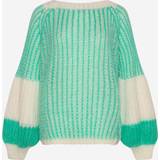 Alpaka - Dame - Grøn Sweatere Noella Liana Knit Sweater Mint/White