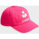 Isabel Marant Tyron Logo Cotton-Canvas Cap Pink