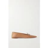 Saint Laurent Beige Sko Saint Laurent Chris canvas and leather slippers beige