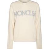 Moncler Elastan/Lycra/Spandex Tøj Moncler Logo wool sweater white