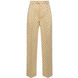 Gucci Brun Bukser & Shorts Gucci GG jacquard straight pants brown