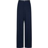 Balenciaga 38 Bukser & Shorts Balenciaga Mid-rise wool pants blue