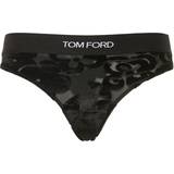 Dame - Tyl Undertøj Tom Ford Tulle & Floral Logo Thong - Black