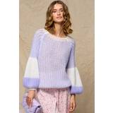 Alpaka - Hvid Overdele Noella Liana Knit Sweater Lavender/White