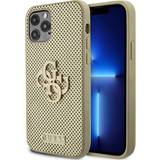 Guess Mobiltilbehør Guess iPhone 12/iPhone 12 Pro Cover Perforated Glitter Guld