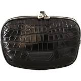 Dolce & Gabbana Skuldertasker Dolce & Gabbana Black DG Logo Exotic Leather Fanny Pack Pouch Bag