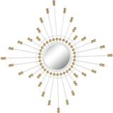 Krystal Spejle Home ESPRIT Gylden Vægspejl 80cm