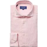 Eton 6 - Dame Skjorter Eton Linen Shirt in Pink Barrie 15.5"