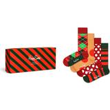 Happy Socks Elastan/Lycra/Spandex Strømper Happy Socks 4-pack Holiday Classics Gift Red, Unisex, Tøj, Rød, 36-40
