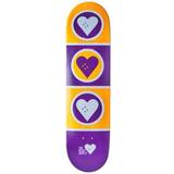 Gul Decks Heart Supply Squad Skateboard Deck Purple/Yellow/White 8.25"