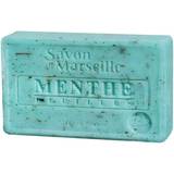 Savon de Marseille Hygiejneartikler Chatelard Marseille Soap with Sweet Almond Oil Mint Leaves 100g