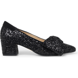 Højhælede sko Angulus Sparkling Bow - Black Glitter