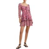 French Connection 44 Kjoler French Connection Women's Hallie Floral-Print A-Line Dress Sea Pink