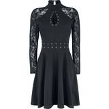 Gothicana by EMP Mellemlang kjole Turn Up Lace till Damer sort