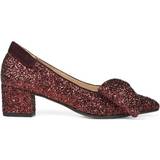 Blokhæl - Læder Højhælede sko Angulus Sparkling Bow - Bordeaux