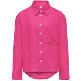 Viskose Skjorter Kids Only Kid's Linen Blend Shirt - Fuchsia Purple (15297052)