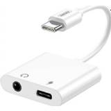 Remax Kabler Remax USB Adapter Adapter USB-C to USB-C, AUX 3.5mm, RL-LA11 white