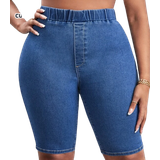 4XL - Bomuld - Dame Shorts Shein Sxy Plus High Waist Denim Shorts