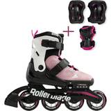 Børn - Pink Inliners Rollerblade Microblade + Skate Shield - Pink/White