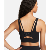 Sports-BH'er - Træningstøj Nike Alate Ellipse Longline-sports-bh med støtte og indlæg til kvinder sort