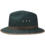 Blå - Lang - Lærred Tøj Stetson Traveller Hat Cotton