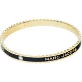 Harpiks Armbånd Marc Jacobs The Medallion Gold-Plated, Resin and Crystal Bracelet Black