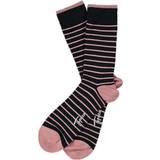 Pink - Stribede Undertøj Topeco Men Bamboo Socks Pink Striped 41/45