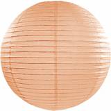 Papir Lanterner PartyDeco Paper light peach, 35cm Lanterne