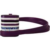 USB Høretelefoner Dolce & Gabbana Purple Leather Strap Gold Metal Logo Airpods Case