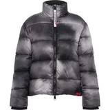 Love Moschino Polyester Tøj Love Moschino Grå Polyester Jackets & Coat Gray IT44/L-L
