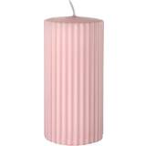 Pink Lysestager, Lys & Dufte Windsor Rillet bloklys Stearinlys