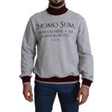 Dolce & Gabbana Polyester Tøj Dolce & Gabbana Gray Homo Sum Turtleneck Pullover Sweater IT50