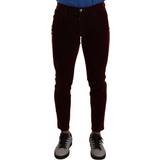 Fløjl - Slim Bukser & Shorts Dolce & Gabbana Bomuld Bukser Jeans Red IT48/M