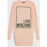 Love Moschino Kort ærme Kjoler Love Moschino Pink Bomuld Kjole Pink IT44/L-L