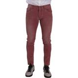 Dolce & Gabbana Polyester Bukser & Shorts Dolce & Gabbana Bomuld Bukser Jeans Pink IT48/M
