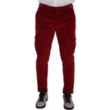 Fløjl Bukser Dolce & Gabbana Bomuld Bukser Jeans Red IT44/XS