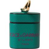 Tilbehør til høretelefoner Dolce & Gabbana Grøn Blå Skind Læder Logo Airpods