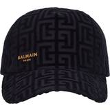 Balmain Hovedbeklædning Balmain logo-jacquard cotton-blend beanie men Cotton/Polyamide Black