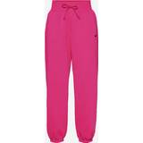 Bomuld - Pink Bukser & Shorts Nike Sportswear Phoenix Fleece Women's High-Waisted Oversized Tracksuit Bottoms - Fireberry/Black