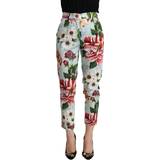 Blomstrede - Bomuld Bukser & Shorts Dolce & Gabbana Bomuld Bukser Jeans Blue IT36/XS