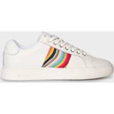 Paul Smith Dame Sneakers Paul Smith Lapin Grosgrain-Trimmed Leather Trainers White