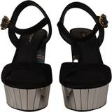 Læder Sandaler med hæl Dolce & Gabbana Højhælede Sko Black EU38.5/US8