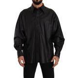 52 - Uld Overtøj Dolce & Gabbana Bomuld Skjorte Black IT52/XL