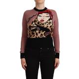 Alpaka - Pink Tøj Dolce & Gabbana Pink Cashmere Crewneck Sartoria Pullover Sweater IT38