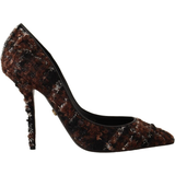 39 - Multifarvet Højhælede sko Dolce & Gabbana Tweed Pointed Stiletto Pumps Shoes - Multicolor