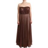 46 - Dame - Lange kjoler Dolce & Gabbana Kjole Brown IT46/XL
