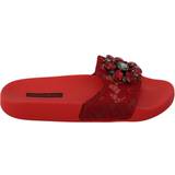 Bomuld - Rød Sneakers Dolce & Gabbana Flade - Red